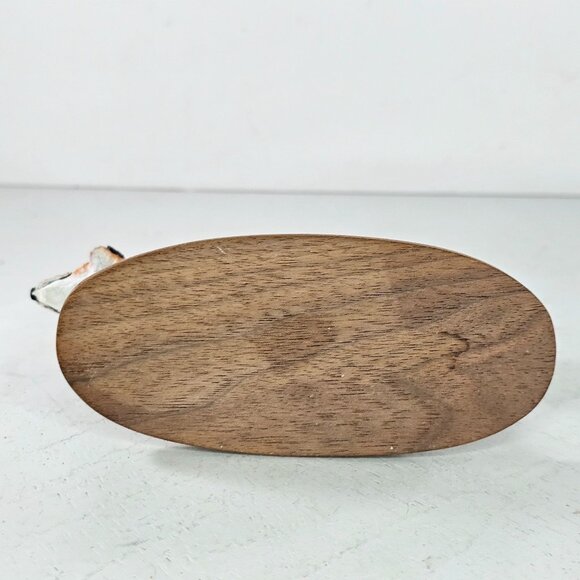 Red Fox Figurine Handcrafted From Wood With Base - Picture 8 of 8